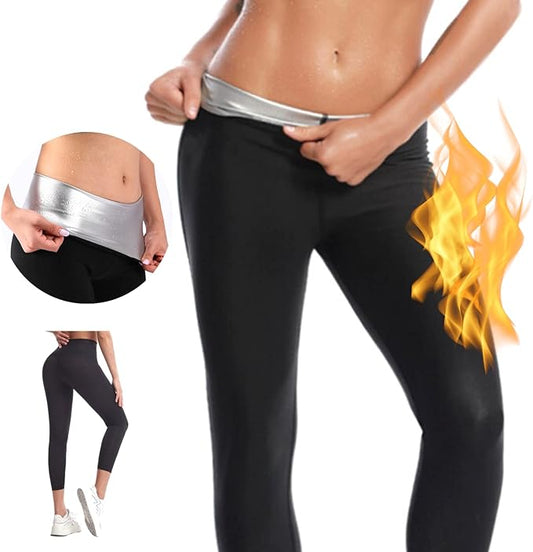 Sauna Sweat Shapewear Leggings Pants Workout Weight Loss Lower Body Shaper Sweatsuit Exercise Fitness Women